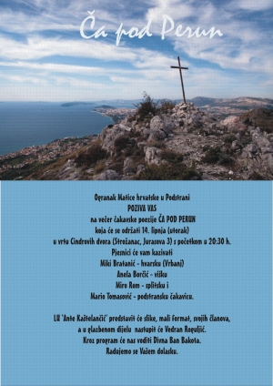 VEČER ČAKAVSKE POEZIJE „ČA POD PERUN“