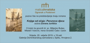 Promocija povijesnih romana "Knjiga od očaja" i "Perunova djeca"