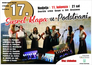 Nedjelja 11. kolovoza - 17. Susret klapa u Podstrani