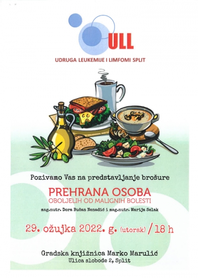 Predstavljanje brošure ‘’Prehrana osoba oboljelih od malignih bolesti’’