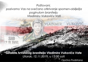 Otkrit će se i spomen obilježje u čast golorukog mladića koji je život izgubio na početku Domovinskog rata braneći Dubrovnik