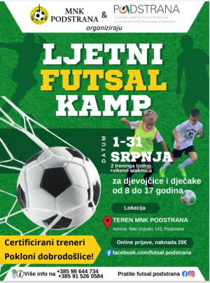 Ljetni futsal kamp u organizaciji MNK Podstrana i TZ Podstrana