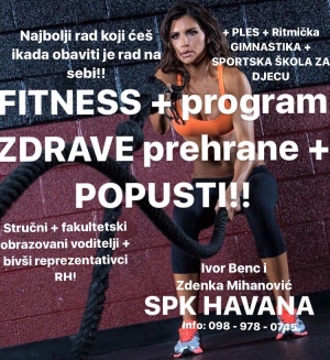 Plesna/Fitness škola "Havana" - Odgođen početak rada