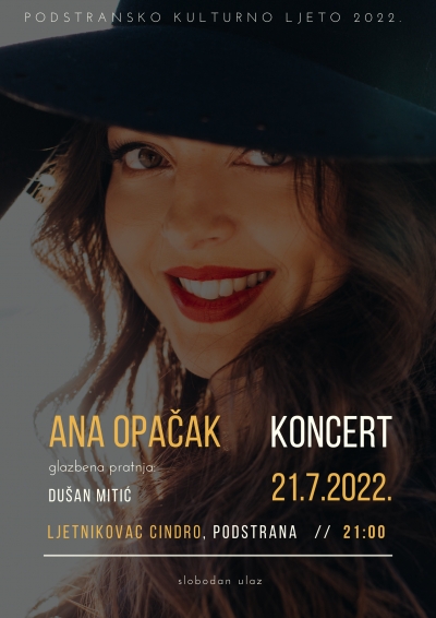 Koncert Ane Opačak - Ljetnikovac Cindro 21.07.2022.
