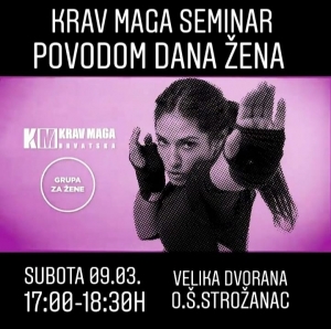 KRAV MAGA - Seminar samoobrane za žene ovu subotu u Podstrani