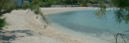 Uređena plaža u Strožancu.